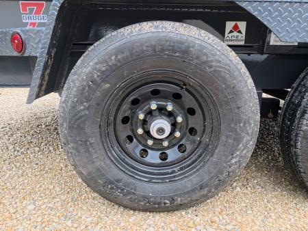 New 2027 Iron Bull 83 x 16 DWB Dump Trailer, 14,999lb. GVWR, Gray with 10 Ply Tires, Slide-In Aluminum Ramps