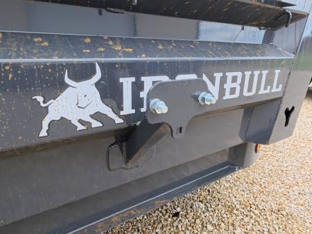 New 2027 Iron Bull 83 x 16 DWB Dump Trailer, 14,999lb. GVWR, Gray with 10 Ply Tires, Slide-In Aluminum Ramps