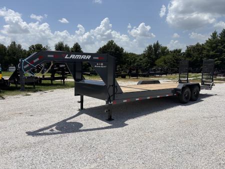 New 2026 Lamar 83X24 TANDEN 14K GOOSENECK W / STAND UP RAMPS