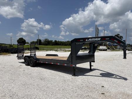 New 2026 Lamar 83X24 TANDEN 14K GOOSENECK W / STAND UP RAMPS