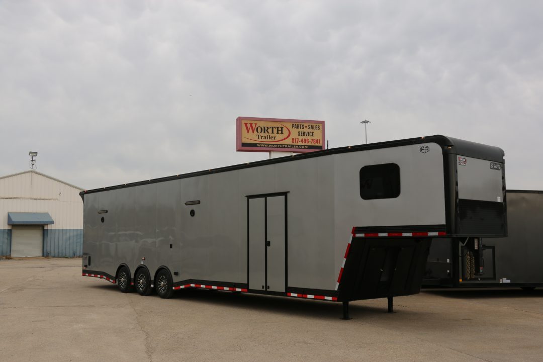 New 2026 Cargo Mate 8.5 X 44 ELIMINATOR SS RACE TRAILER W/ BATH, BED AND MUCH MORE