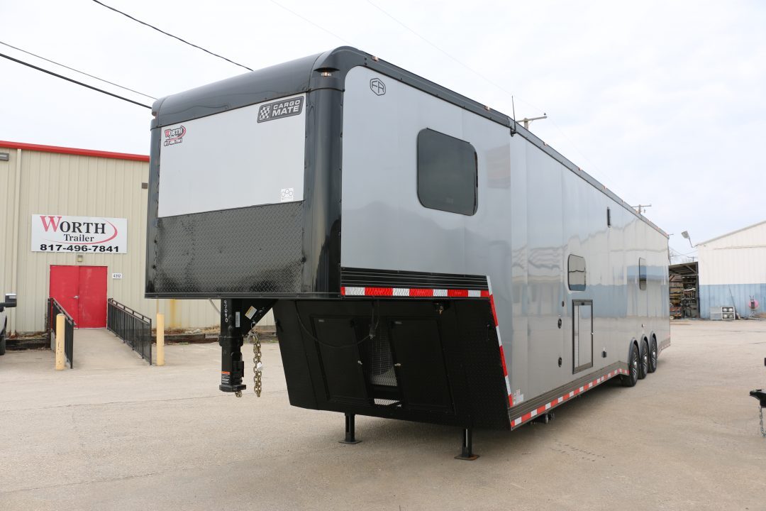New 2026 Cargo Mate 8.5 X 44 ELIMINATOR SS RACE TRAILER W/ BATH, BED AND MUCH MORE