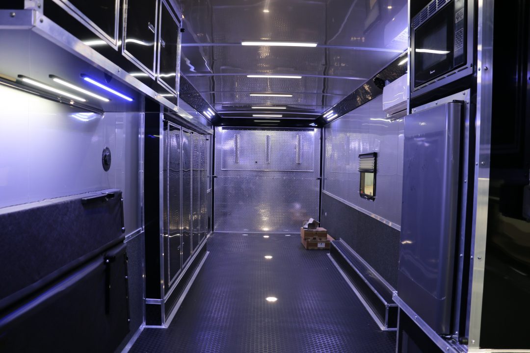 New 2026 Cargo Mate 8.5 X 44 ELIMINATOR SS RACE TRAILER W/ BATH, BED AND MUCH MORE