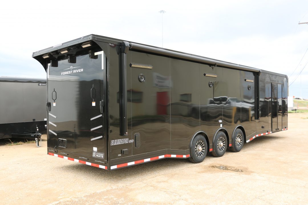 New 8.5"x34' ELIMINATOR SS W/BATHROOM, MINI SPLIT, AWNING AND MORE!