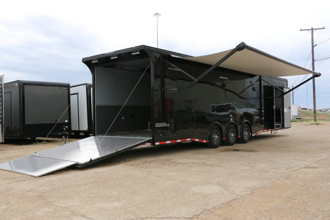 New 8.5"x34' ELIMINATOR SS W/BATHROOM, MINI SPLIT, AWNING AND MORE!