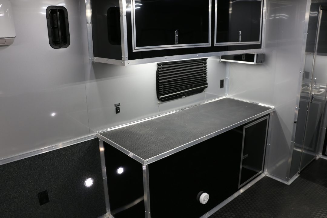 New 8.5"x34' ELIMINATOR SS W/BATHROOM, MINI SPLIT, AWNING AND MORE!