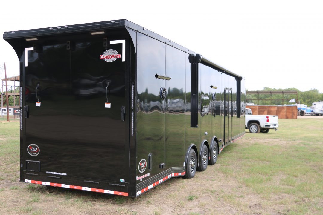 New 8.5' X 44' GOOSENECK RACE CAR TRAILER W/ LIVING QUARTERS
