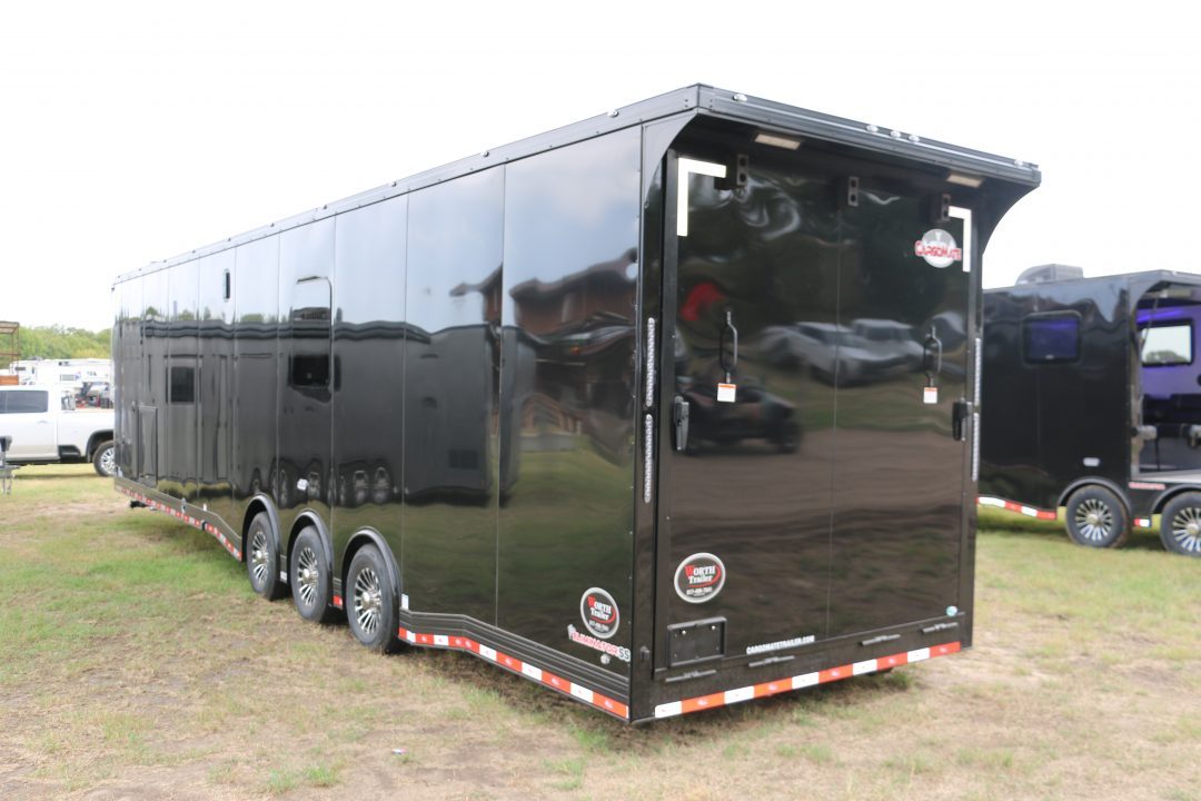New 8.5' X 44' GOOSENECK RACE CAR TRAILER W/ LIVING QUARTERS