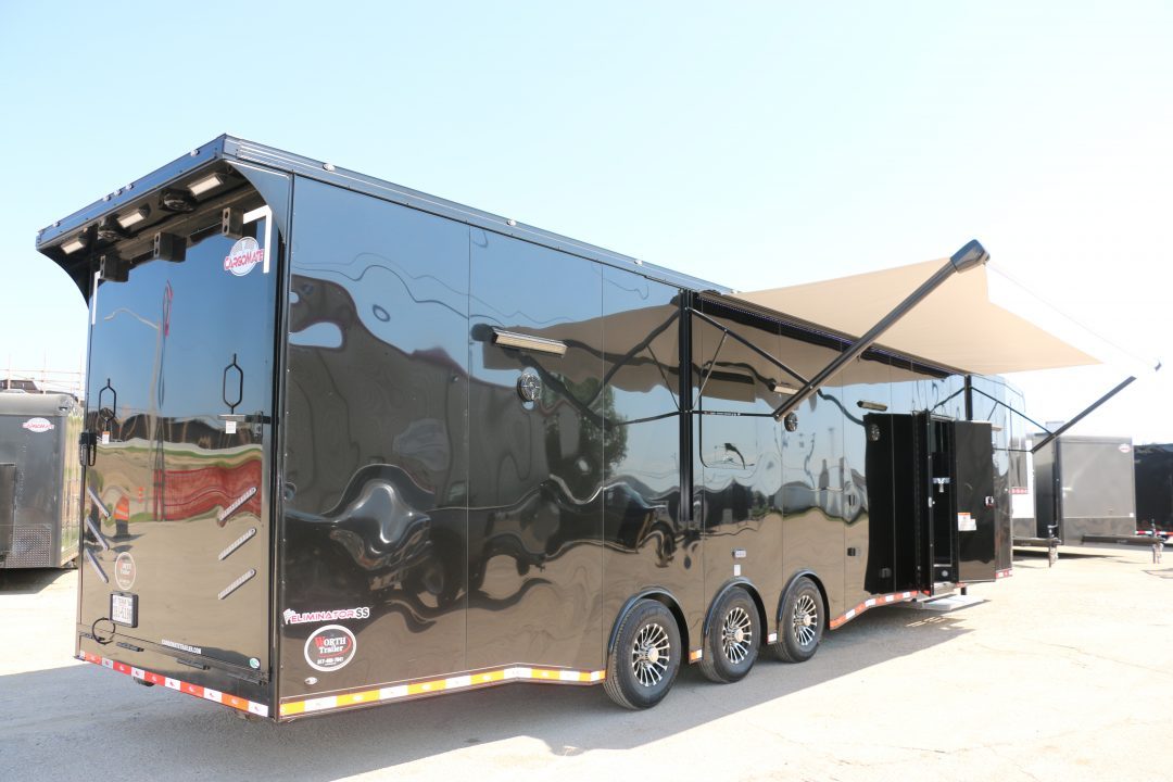New 8.5'X44' GOOSENECK RACE TRAILER W/ BATHROOM ON ORDER