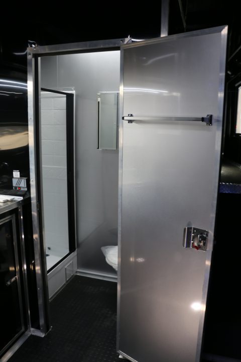 New 8.5'X44' GOOSENECK RACE TRAILER W/ BATHROOM ON ORDER