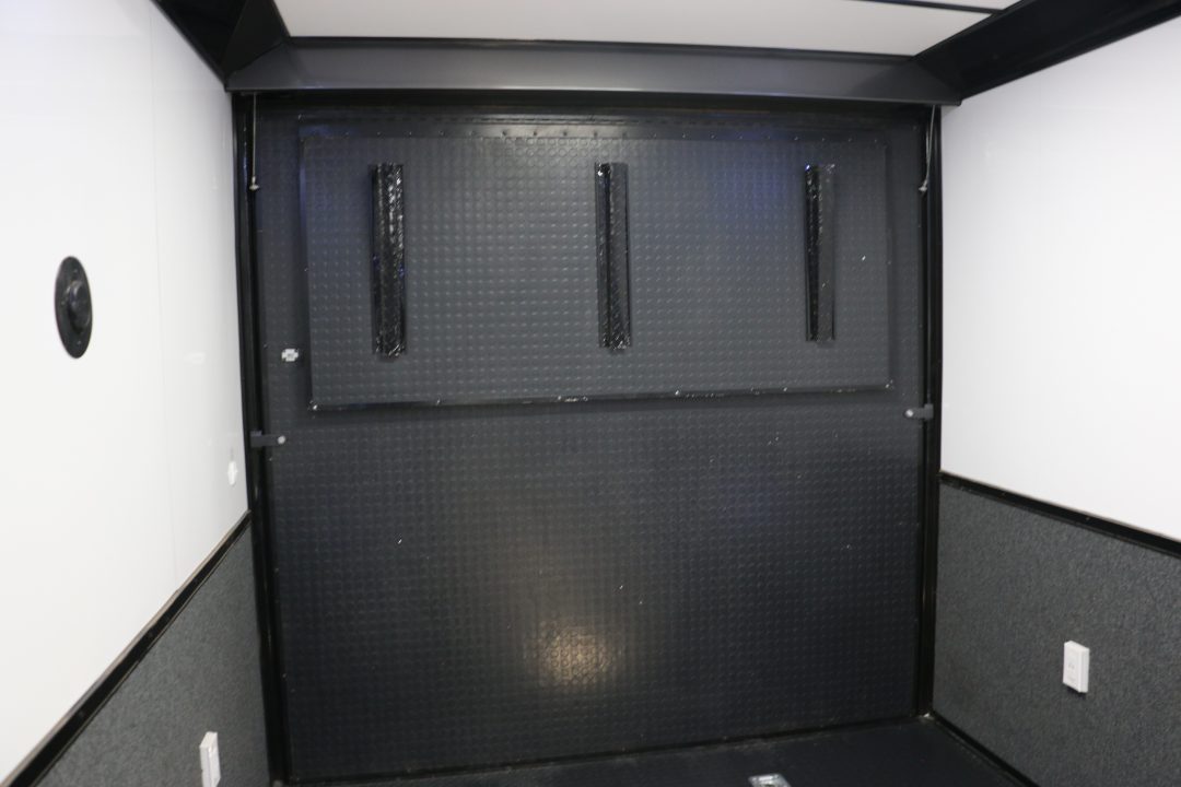 New 8.5X34 CARGO MATE ELIMINATOR SS RACE TRAILER mini split,awning,subwoofers,and more