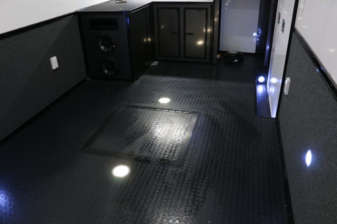New 8.5X34 CARGO MATE ELIMINATOR SS RACE TRAILER mini split,awning,subwoofers,and more