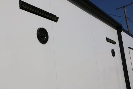 New 8.5X34 CARGO MATE ELIMINATOR SS RACE TRAILER mini split,awning,subwoofers,and more