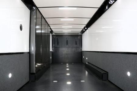 New 8.5X34 CARGO MATE ELIMINATOR SS RACE TRAILER mini split,awning,subwoofers,and more