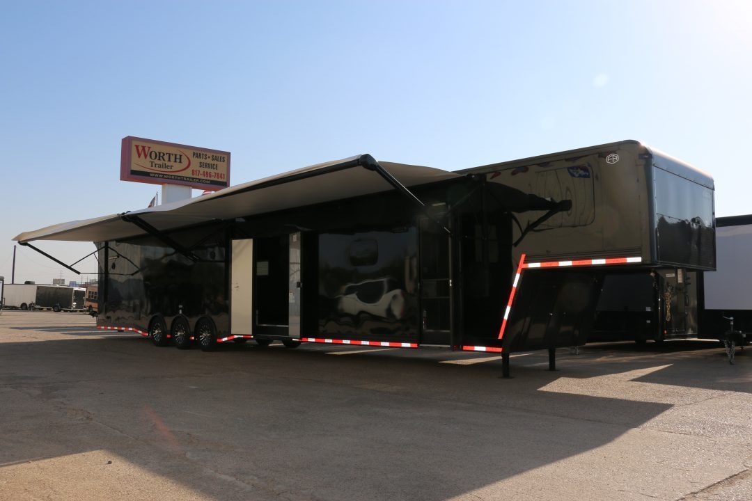 New 8.5x52' ELIMINATOR SS WITH LIVING QUARTERS, MINI SPLIT, KITCHEN, AWNING, AND MORE!!!