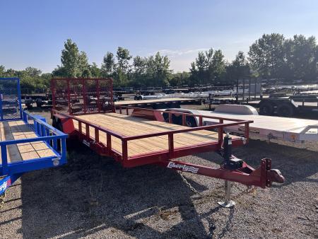 New 2026 Liberty 7 X 20 FT UTILITY TRAILER TUBE RAIL HD SPRING ASSIST RAMP