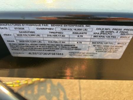 New 2027 Behnke TBCT2216ET Utility Trailer