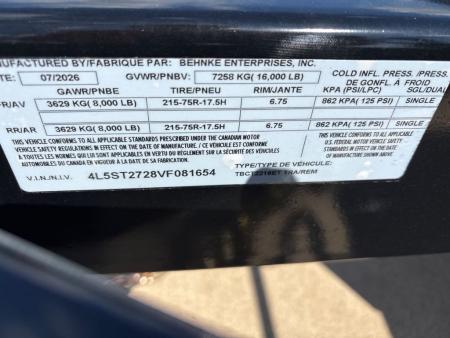 New 2027 Behnke TBCT2216ET Utility Trailer