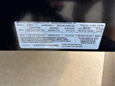 New 2027 Behnke TBCT2220ET-10K Utility Trailer