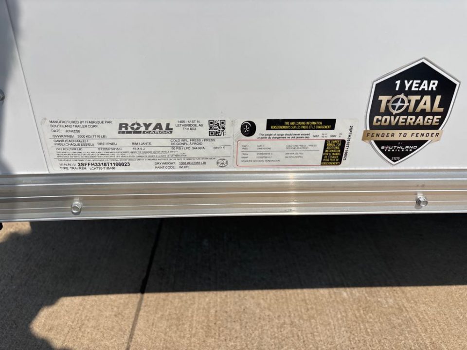 New 2026 SOUTHLAND TRAILER CORP. LCHT35-718V-86B Cargo / Enclosed Trailer