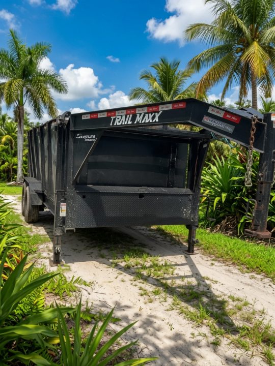 Consignment 2022 7x16 Gooseneck Dump Trailer – 14K GVWR | 4' Sides | Barn Doors Dump Trailer