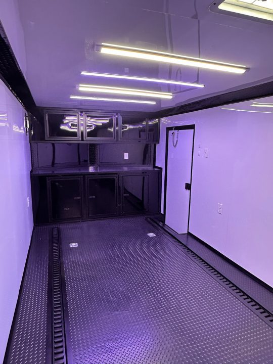 New 2026 Luxe 8.5x28 Race Trailer - Finished Interior- 7000lb Spread Torsion - Recessed E-Track-Full Escape Door-Removable Fender