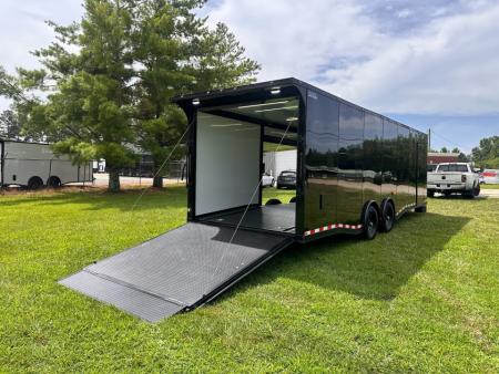 New 2026 Luxe 8.5x28 Race Trailer - Finished Interior- 7000lb Spread Torsion - Recessed E-Track-Full Escape Door-Removable Fender