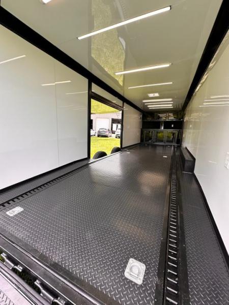 New 2026 Luxe 8.5x28 Race Trailer - Finished Interior- 7000lb Spread Torsion - Recessed E-Track-Full Escape Door-Removable Fender