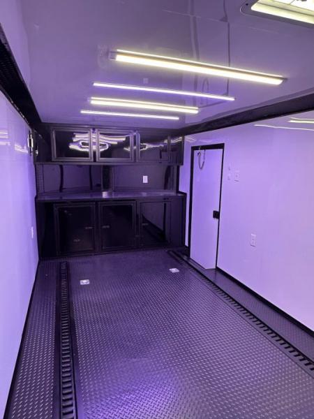 New 2026 Luxe 8.5x28 Race Trailer - Finished Interior- 7000lb Spread Torsion - Recessed E-Track-Full Escape Door-Removable Fender