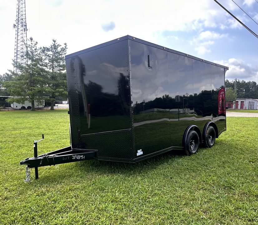 New 2026 Luxe 8.5x16 Race Trailer-Finsihed Interior-5200LB Torsion Axle- Black poly