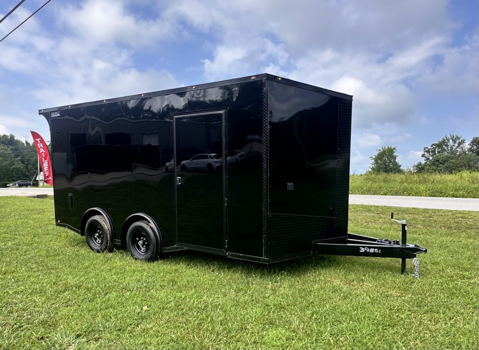 New 2026 Luxe 8.5x16 Race Trailer-Finsihed Interior-5200LB Torsion Axle- Black poly