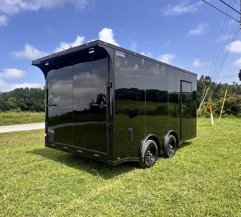 New 2026 Luxe 8.5x16 Race Trailer-Finsihed Interior-5200LB Torsion Axle- Black poly