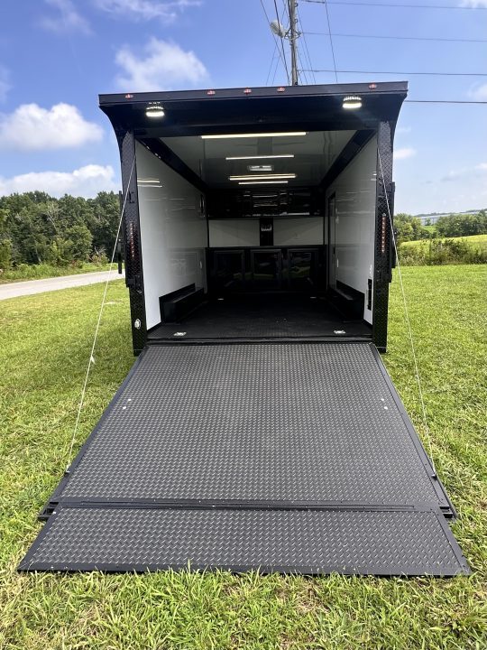 New 2026 Luxe 8.5x16 Race Trailer-Finsihed Interior-5200LB Torsion Axle- Black poly
