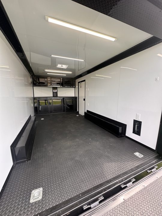 New 2026 Luxe 8.5x16 Race Trailer-Finsihed Interior-5200LB Torsion Axle- Black poly