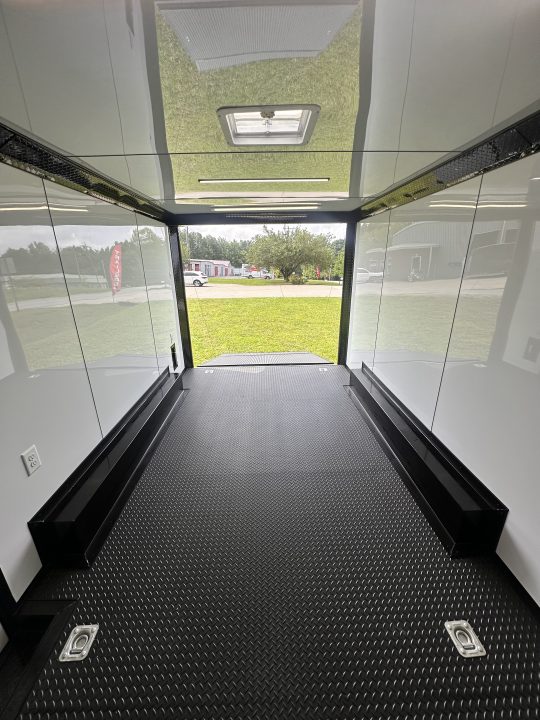 New 2026 Luxe 8.5x16 Race Trailer-Finsihed Interior-5200LB Torsion Axle- Black poly