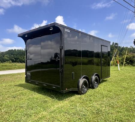 New 2026 Luxe 8.5x16 Race Trailer-Finsihed Interior-5200LB Torsion Axle- Black poly
