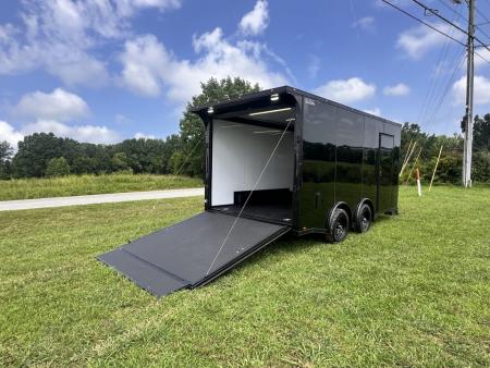 New 2026 Luxe 8.5x16 Race Trailer-Finsihed Interior-5200LB Torsion Axle- Black poly