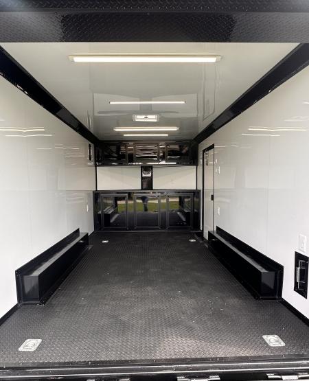 New 2026 Luxe 8.5x16 Race Trailer-Finsihed Interior-5200LB Torsion Axle- Black poly