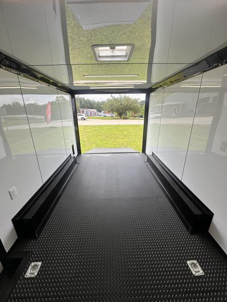 New 2026 Luxe 8.5x16 Race Trailer-Finsihed Interior-5200LB Torsion Axle- Black poly