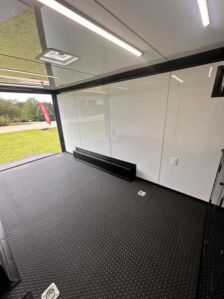 New 2026 Luxe 8.5x16 Race Trailer-Finsihed Interior-5200LB Torsion Axle- Black poly