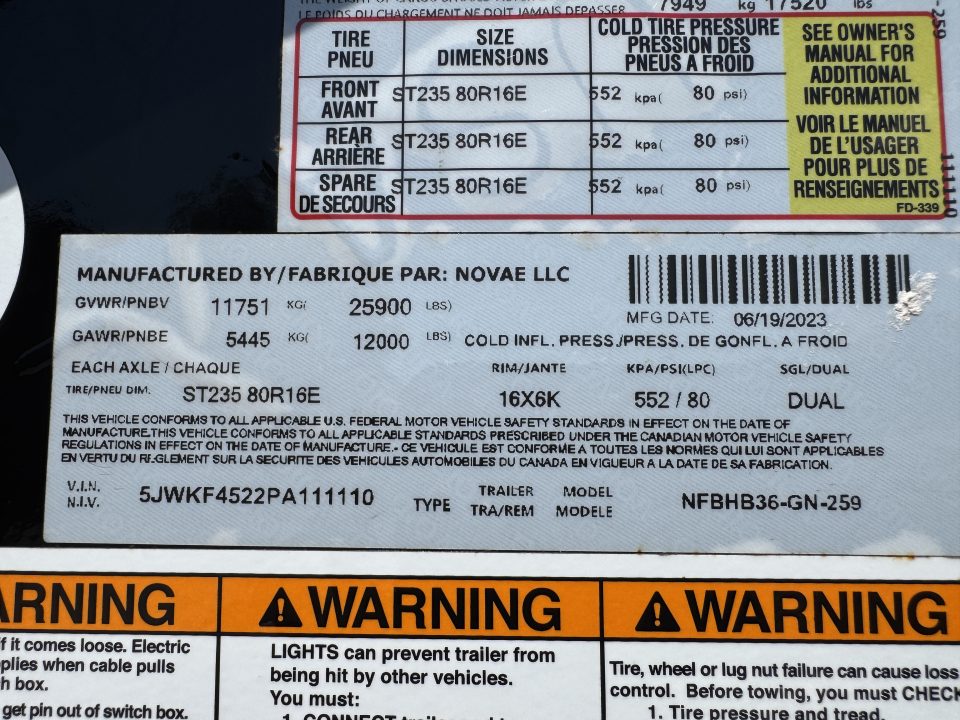 Used 2023 Midsota FB36GN Hydraulic Tail Flatbed Trailer