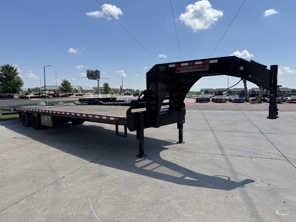 Used 2023 Midsota FB36GN Hydraulic Tail Flatbed Trailer