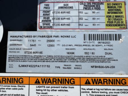 Used 2023 Midsota FB36GN Hydraulic Tail Flatbed Trailer