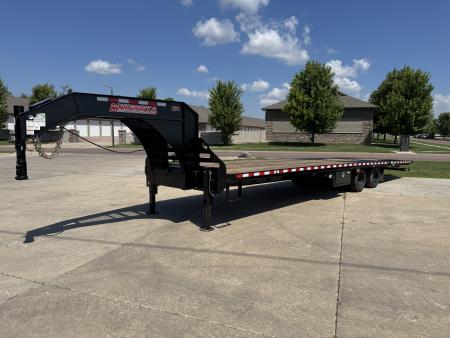 Used 2023 Midsota FB36GN Hydraulic Tail Flatbed Trailer