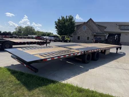Used 2023 Midsota FB36GN Hydraulic Tail Flatbed Trailer