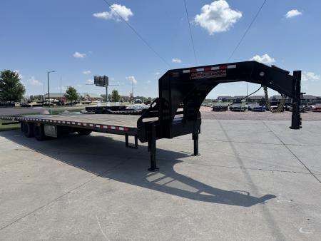Used 2023 Midsota FB36GN Hydraulic Tail Flatbed Trailer