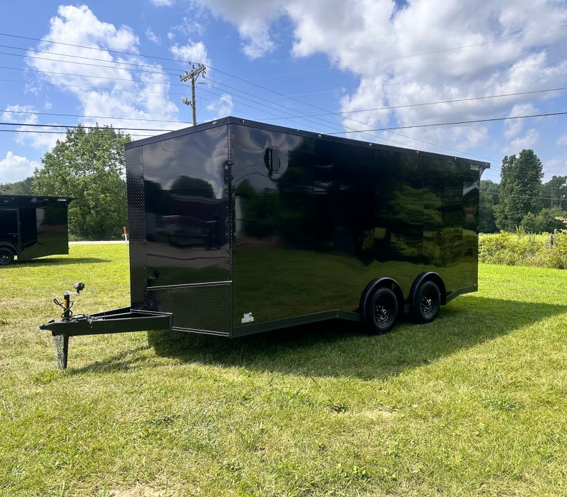 New 2026 Luxe 8.5x18 Car Hauler- 5200LB Torsion Axle- Black poly-Blackout