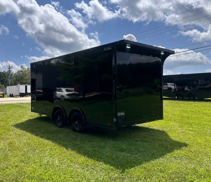 New 2026 Luxe 8.5x18 Car Hauler- 5200LB Torsion Axle- Black poly-Blackout