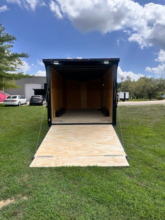 New 2026 Luxe 8.5x18 Car Hauler- 5200LB Torsion Axle- Black poly-Blackout