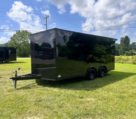 New 2026 Luxe 8.5x18 Car Hauler- 5200LB Torsion Axle- Black poly-Blackout
